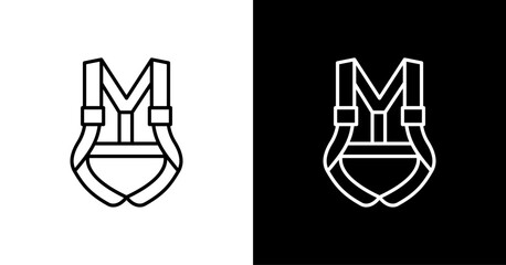 Safety Harness Icon Set Multiple Style Collection