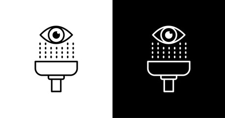 Eye Wash Station Icon Set Multiple Style Collection