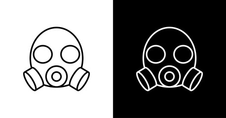 Gas Mask Icon Set Multiple Style Collection