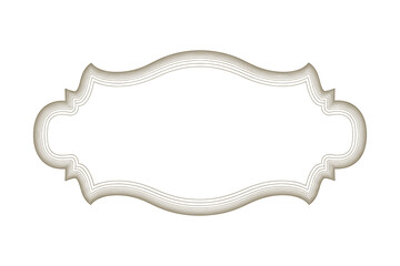 Elegant Decorative Empty Gold Frame for Text or Design Element Vector Illustration