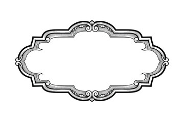 Fototapeta premium Elegant Ornamental Frame Design Element, Ornate Decorative Border for Certificates and Labels