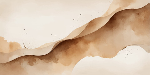 A textured, blank old brown grunge paper background with vintage drops and a burnt edge