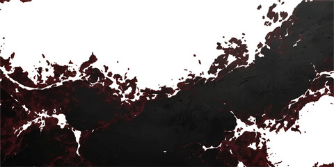 Obraz premium Abstract grunge black ink paint splash splatter stain texture background design element
