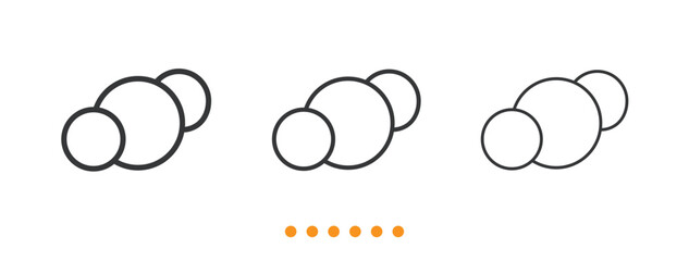 Molecular Structure icon. Thin line icon vector