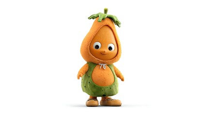 Fototapeta premium 3d cartoon character papaya fruit costume