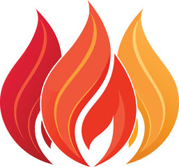 Modern Gradient Fire Flame Icon  Clean Vector Illustration