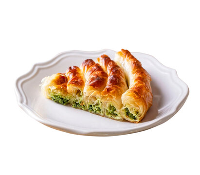 turkish borek in white plate 