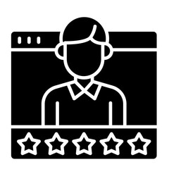 Customer Review Man  Icon Element For Design	