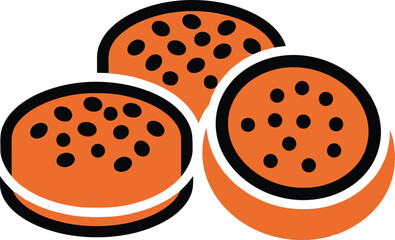 Fresh passion fruit slices tropical exotic fruit healthy food concept illustration vector