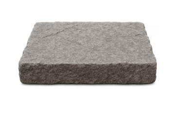 Stone slab block pedestal displaying products on transparent background