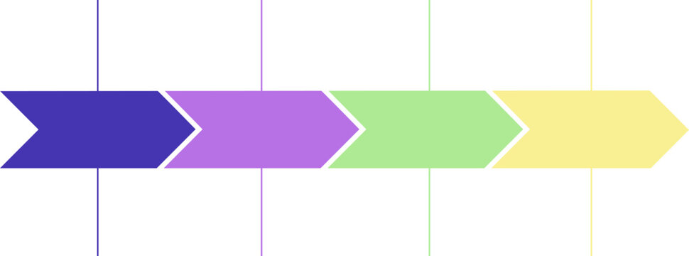 Four Segment Chevron Arrow Timeline