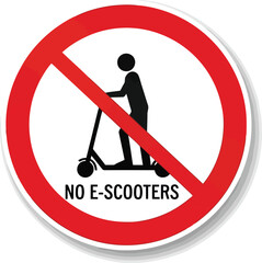 Prohibition sign no electric scooters allowed symbol vector illustration urban transport regulation vector © SAIF820
