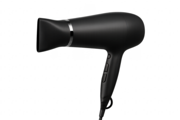 Black hair dryer styling tool beauty treatment transparent background