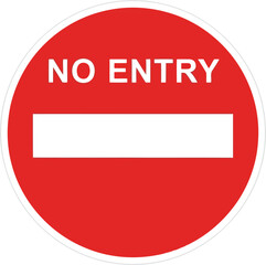 Red circle no entry sign restriction forbidden access forbidden prohibited safety warning symbol road traffic vector