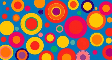 Fototapeta premium seamless pattern with colorful circles