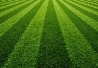 Pristine, meticulously maintained green grass field exhibiting perfect alternating stripes, symbolizing high quality yard care and professional landscaping ,professional ,background ,landscaping