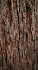 Extreme close-up of deeply cracked and weathered wood texture, showing decades of exposure, erosion, and severe decay on the rugged surface ,rough ,distressed ,grungy