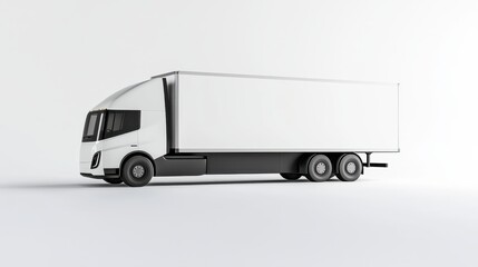 Modern freight truck on a minimalist background showcasing design and functionality.