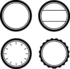 Collection of stamp templates, vector EPS, transparent PNG