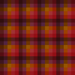 Smooth box patterns (seamless checkered patterns) with a warm color palette consisting of red, orange and brown shades
