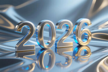 Luxury glowing New Year 2026 background with abstract golden light and festive energy, elegant celebration design in modern vibrant style