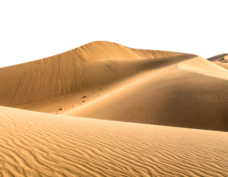 Rolling sand dunes under a black sky, featuring stark contrast and rippling patterns across the undulating sandy landscape