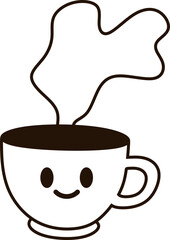 Cute Coffee Doodle Element