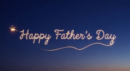 Celebrate Father's Day with this light painting animation. Ideal for greeting cards, social media posts, and heartfelt messages to honor dads everywhere. Animation, Sparkler.