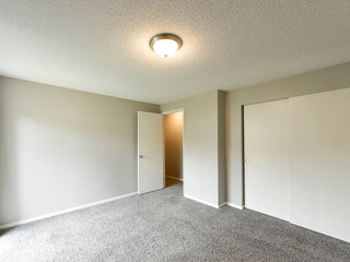 Modern residential empty bedroom interior