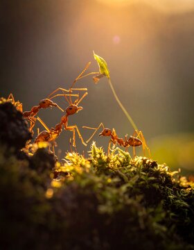 Venomous ants bite aggressively, defending their colonies with painful stings and remarkable teamwork abilities.