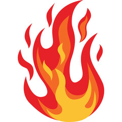 Energetic Red Orange and Yellow Flames Dancing With A Transparent Background Creating A Fiery Abstract Visual