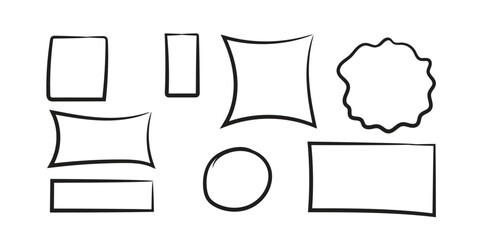 star with marker stroke pencil highlight, Doodle sketch heart, star, cloud cartoon sticker shapes