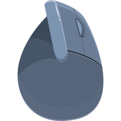 Ergonomic computer mouse with a blue gray finish and a smooth rounded shape isolated on a white background with a subtle shadow suggesting depth and utility for productivity