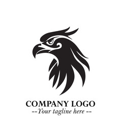 Elegant Bird Logo Symbol in Black on White Background with Minimalist and Modern Design