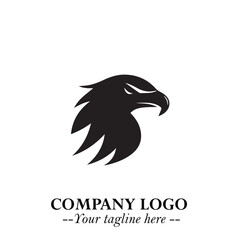 Elegant Bird Logo Symbol in Black on White Background with Minimalist and Modern Design