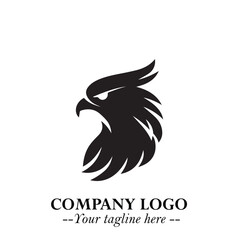 Elegant Bird Logo Symbol in Black on White Background with Minimalist and Modern Design