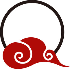 Chinese Circled Cloud Frame Element