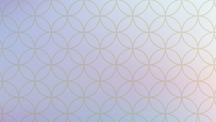 Fototapeta premium Light Blue Purple Gradient with Geometric Interlocking Circles Pattern
