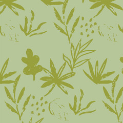 Seamless pattern, hand drawn outline pink Peony flowers on white background