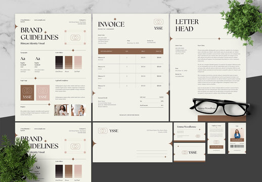 Brown Pink Skincare Branding Pack