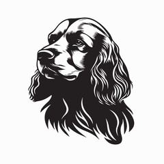 American Cocker Spaniel Head Logo Design Vector Inspiration