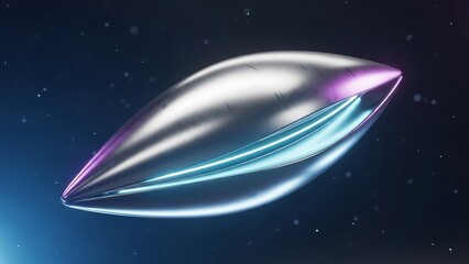 Abstract futuristic design with metallic textures and neon gradients over dark background