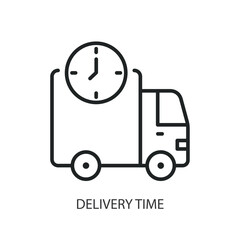 Delivery time thin line vector icons.