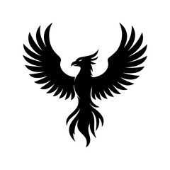 Phoenix Bird Silhouette Vector Logo