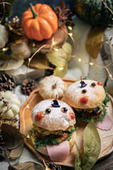 ハロウィンのおばけバーガー