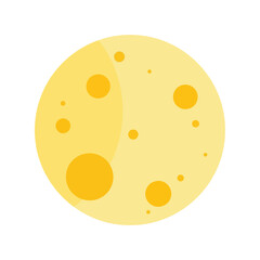 Abstract yellow circle with texture dots and spots simple geometric shape flat design vector