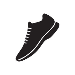 Running Shoe Silhouette: Sport, Fitness, and Active Lifestyle Icon