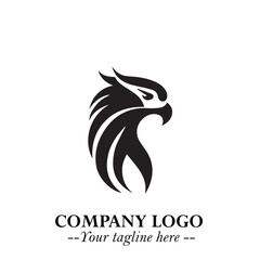 Obraz premium Elegant Bird Logo Symbol in Black on White Background with Minimalist and Modern Design