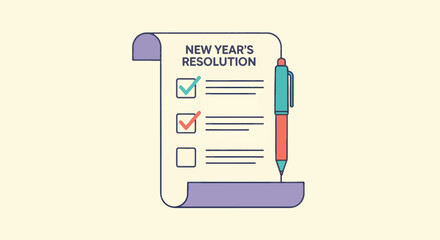 Setting important life objectives and creating an actionable checklist for upcoming annual resolutions and personal growth