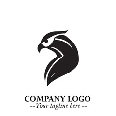 Elegant Bird Logo Symbol in Black on White Background with Minimalist and Modern Design